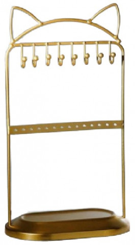 Подставка для украшений «Ушки» высота 28 см, основа 16*9 см, цвет золотистый