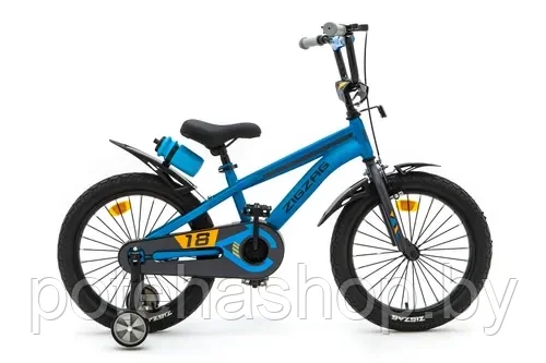 Велосипед с приставными колесами, колеса 16" ZIGZAG CROSS синий, ZG-1614 - фото 4 - id-p224531755