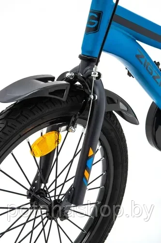 Велосипед с приставными колесами, колеса 16" ZIGZAG CROSS синий, ZG-1614 - фото 6 - id-p224531755