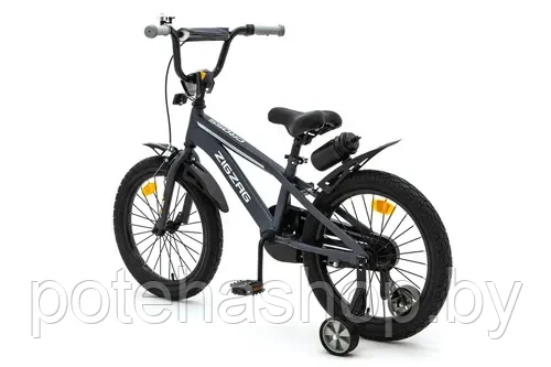 Велосипед с приставными колесами, колеса 16" ZIGZAG CROSS черный, ZG-1616 - фото 2 - id-p224531751
