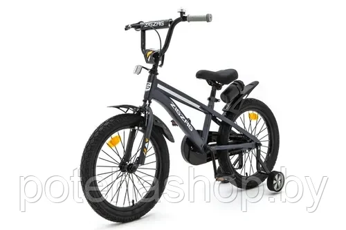 Велосипед с приставными колесами, колеса 16" ZIGZAG CROSS черный, ZG-1616 - фото 3 - id-p224531751