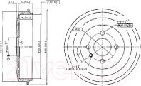 Тормозной барабан Patron PDR1034