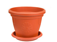 Кашпо пластиковый «Italy» 17 л. с поддоном elf 433