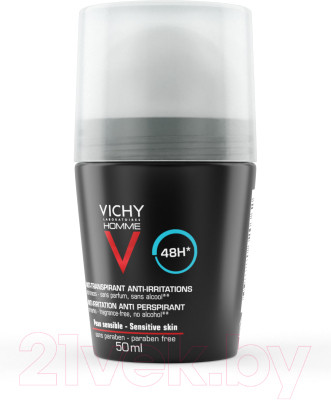 Антиперспирант шариковый Vichy Homme для чувствительной кожи 48ч мужской - фото 3 - id-p224564951