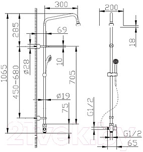 Душевая система Bravat Fit-S D283CP-2A-RUS - фото 6 - id-p224569565