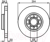 Тормозной диск Bosch 0986478617