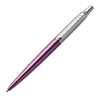 Ручка шариковая автоматическая Parker Jotter Core Victoria Violet CT, 1мм, фиолет. корпус легиров. сталь/хром