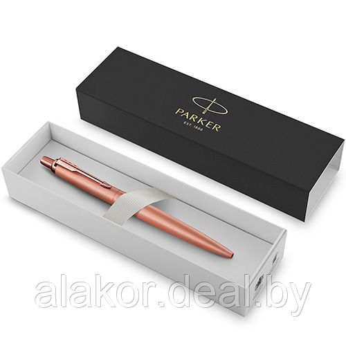 Ручка шариковая автоматическая Parker Jotter Monochrome XL Pink Gold GT, 1мм, синий, корпус розов сталь/золото - фото 2 - id-p224577302