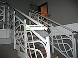 Металлическая лестница со ступенями из дуба Премиум, фото 6