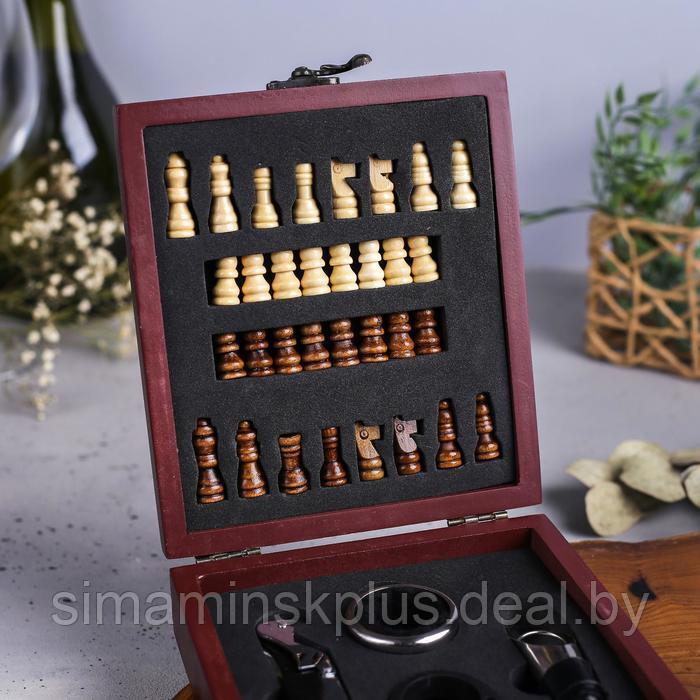 Подарочный набор для вина с шахматами «Поздравляю» - фото 2 - id-p224588332