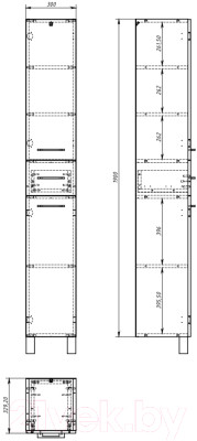 Шкаф-пенал для ванной Акваль Джиа 30 / ДЖИА.03.30.00.N - фото 5 - id-p223207531