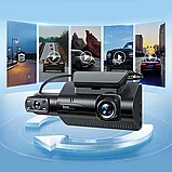 Видеорегистратор автомобильный 2 камеры HOCO DI07 Max Wi-fi, фото 2