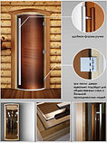Стеклянные двери для бани и сауны DoorWood "Престиж" 70*190 см с коробкой, стекло бронза Матовое 8 мм, фото 5