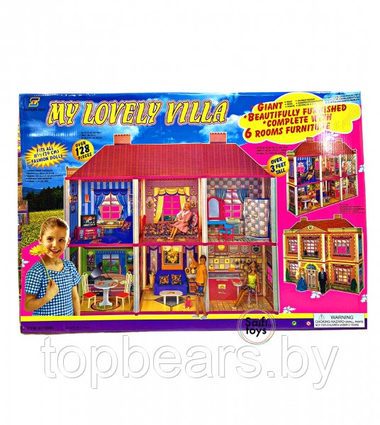 Домик для кукол типа Барби My Lovely Villa с мебелью - фото 1 - id-p224648972