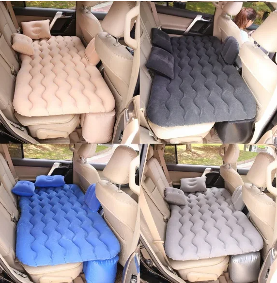 Надувной матрас в машину на заднее сиденье Car Travel Bed 135х80х10 см с насосом / Матрас для автомобиля - фото 2 - id-p224648966