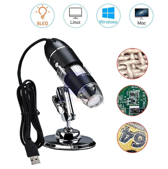 Цифровой USB-микроскоп Digital microscope electronic magnifier (4-х кратный ZOOM, с регулировкой 50-1600) - фото 2 - id-p224649037