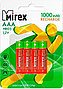 Аккумулятор NI-MH AAA 600mAh Mirex 4BL, фото 2