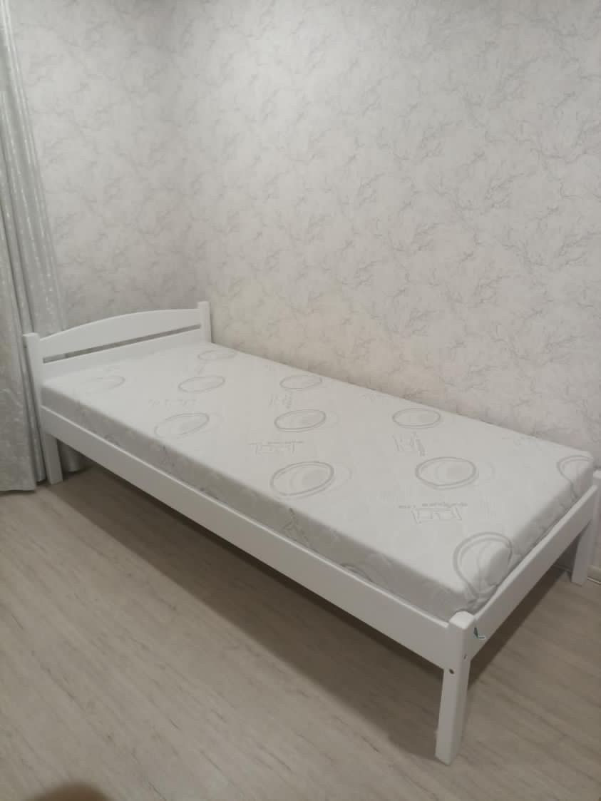 Кровать одноярусная Rostik белый 200х90 - фото 2 - id-p224649988