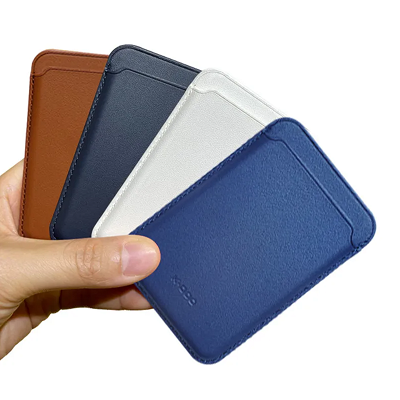 Магнитный кошелек K-DOO / KZDOO Leather Wallet MagSafe серый - фото 3 - id-p224650909