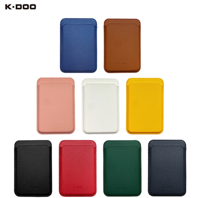 Магнитный кошелек K-DOO / KZDOO Leather Wallet MagSafe серый - фото 4 - id-p224650909