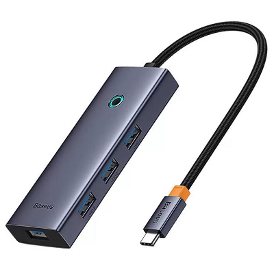 Хаб Baseus UltraJoy Series 6-Port HUB Docking Station Type-C to HDMI4K@60Hz*1+USB 3.0*4+PD*1 (B00052807813-01) - фото 1 - id-p224650912