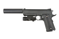 УЦЕНКА!!! Cтрайкбольный пистолет Galaxy G.25A, кольт, colt, черный, в комплекте ЛЦУ. потертости на корпусе,