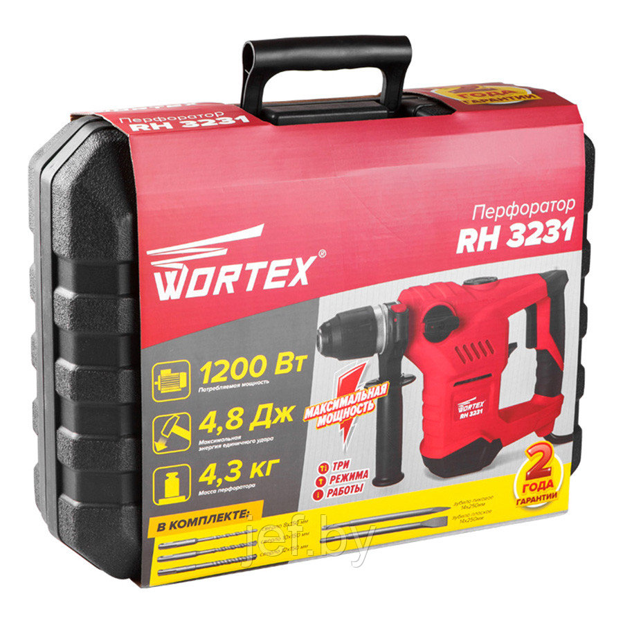 Перфоратор RH 3231 в чемодане WORTEX RH32311111 - фото 7 - id-p197853048