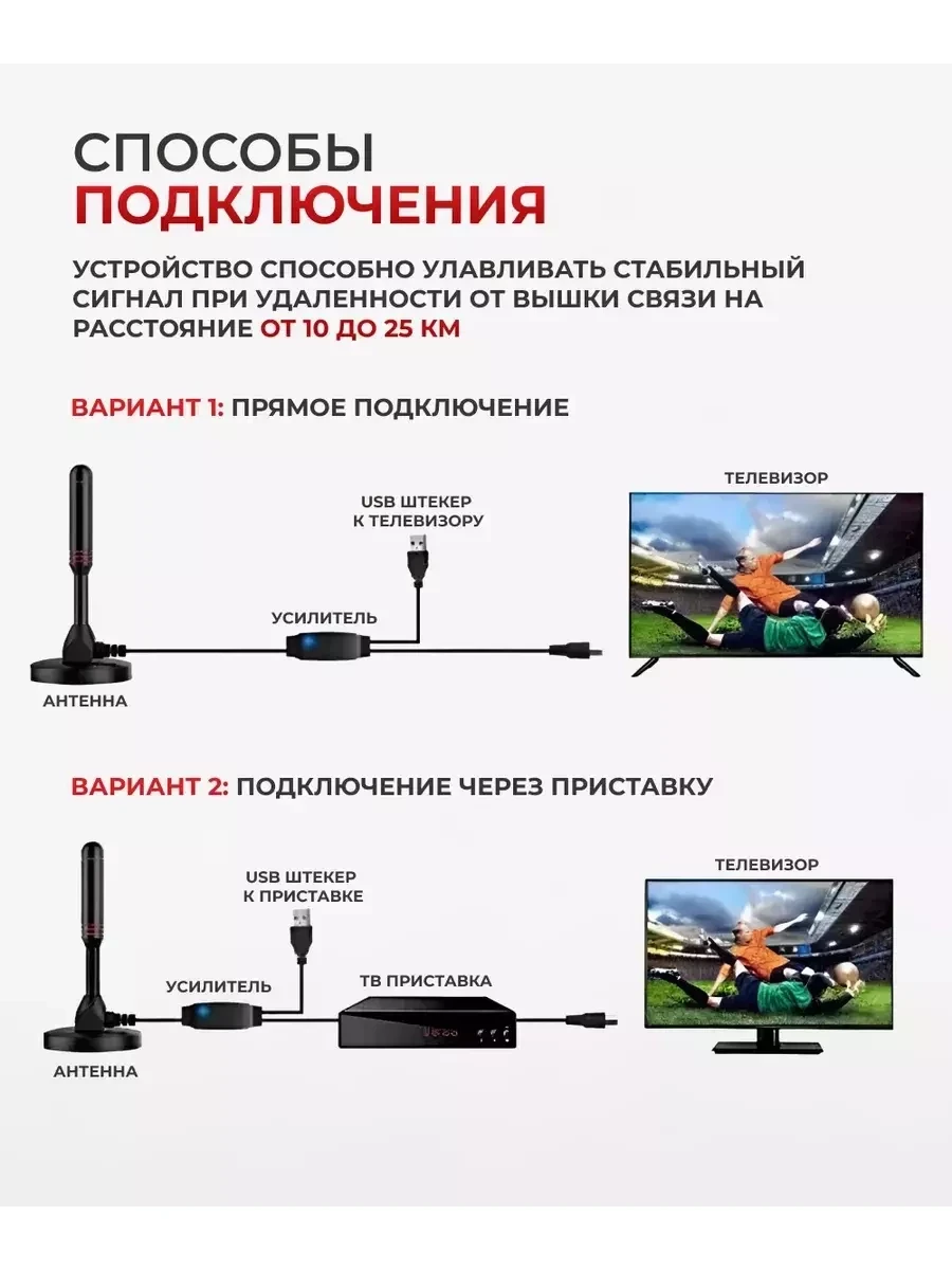 Антенна комнатная Selenga-110A для цифрового ТВ активная с усилителем - фото 4 - id-p224652326