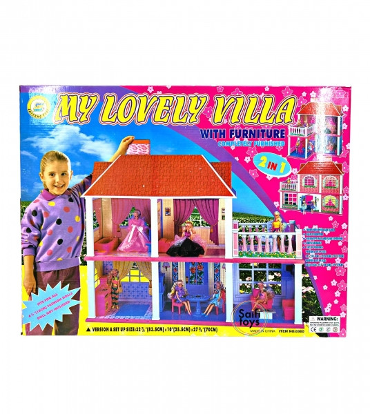 Игровой кукольный домик, My Lovely Villa ,2-х этажный с аксессуарами , 2 варианта сборки !!! - фото 1 - id-p224653226