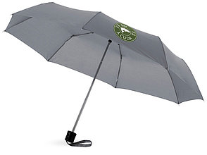 Зонт Ida трехсекционный 21,5, серый, фото 3