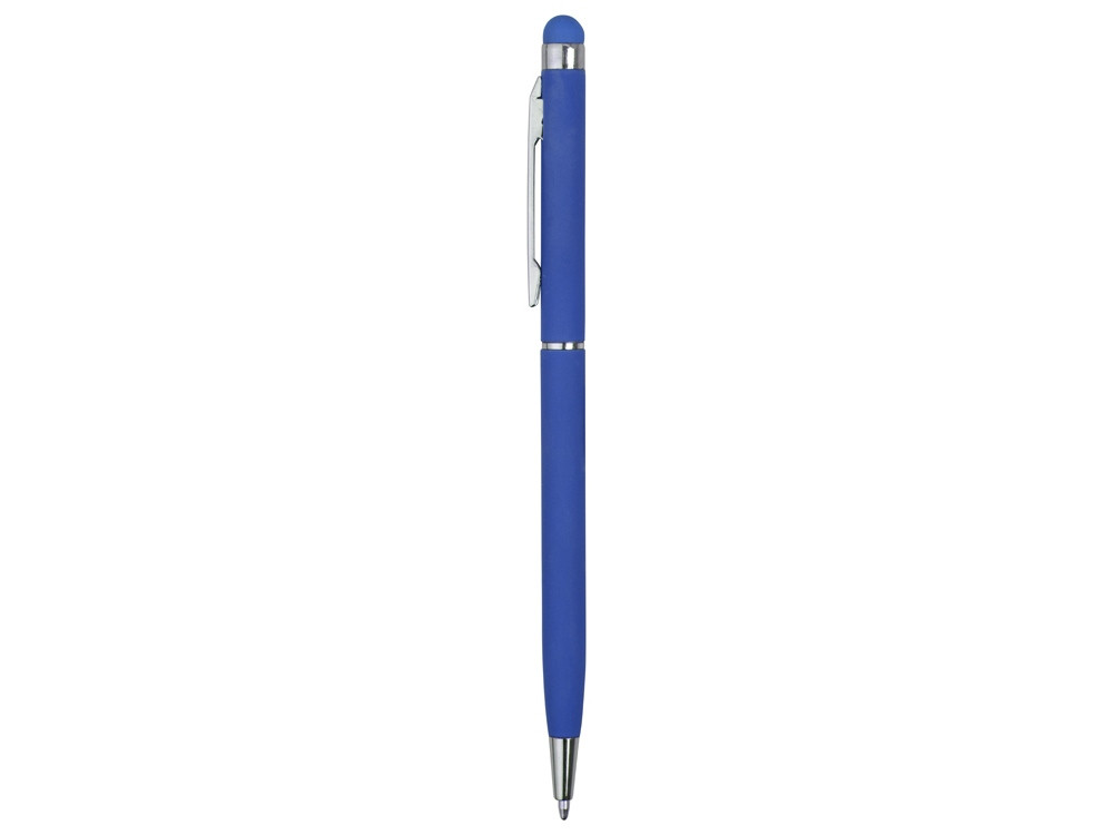 Ручка-стилус шариковая Jucy Soft с покрытием soft touch, синий - фото 3 - id-p224653822