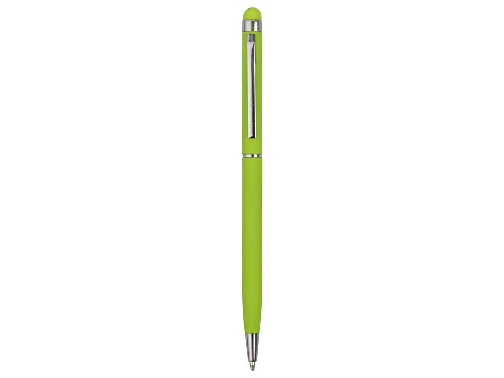 Ручка-стилус шариковая Jucy Soft с покрытием soft touch, зеленое яблоко - фото 2 - id-p224653826