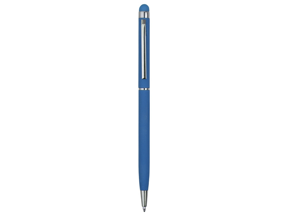 Ручка-стилус шариковая Jucy Soft с покрытием soft touch, светло-синий - фото 2 - id-p224653827