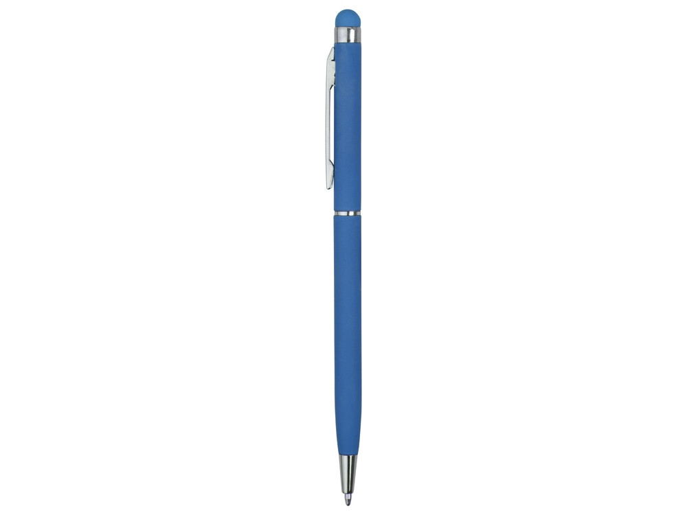 Ручка-стилус шариковая Jucy Soft с покрытием soft touch, светло-синий - фото 3 - id-p224653827