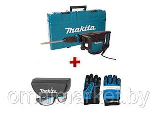 Отбойный молоток MAKITA HM 1203 C + АКЦИЯ Защитные очки + Перчатки "Механик" XL (1500 Вт, 19.1 Дж, 1900