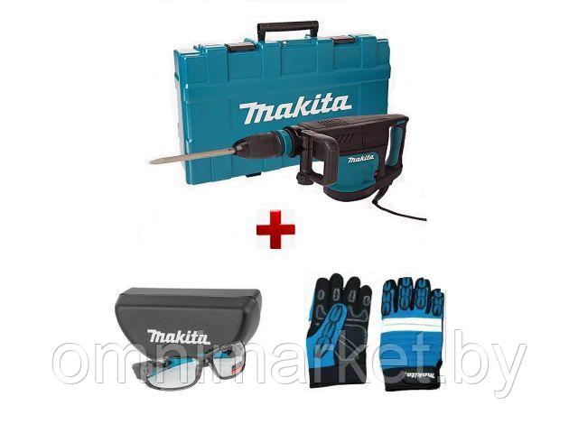 Отбойный молоток MAKITA HM 1203 C + АКЦИЯ Защитные очки + Перчатки "Механик" XL (1500 Вт, 19.1 Дж, 1900 - фото 1 - id-p224537708