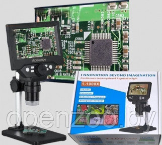Цифровой электронный USB - микроскоп INNOVATION BEYOND IMAGINATION с увеличением 1000X HD / видеомикроскоп 4.3 - фото 1 - id-p207593415