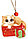 Подвеска новогодняя деревянная «Кот с подарочком» 6,7*6,1 см, фото 2