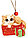 Подвеска новогодняя деревянная «Кот с подарочком» 6,7*6,1 см, фото 3