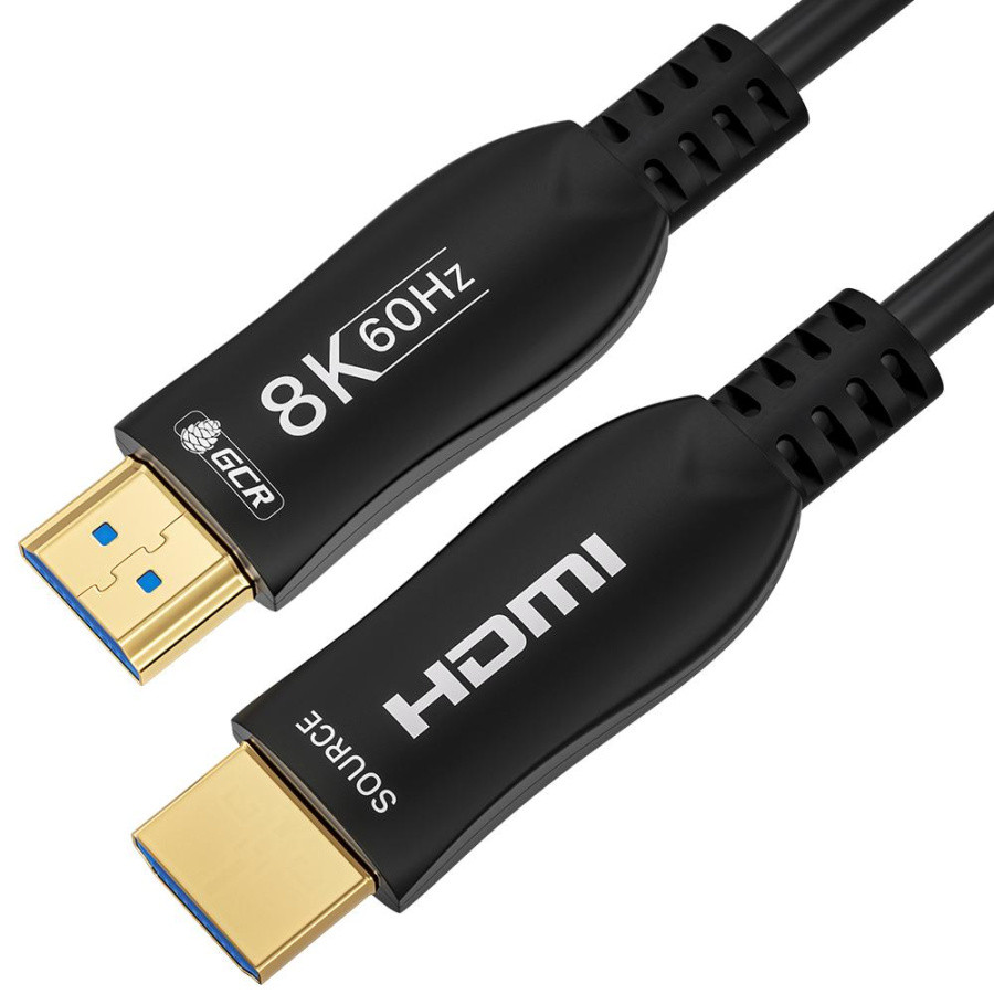 GCR Кабель 2.0m оптический HDMI 2.1 8K 60Hz, 4K 120Hz, 4:4:4, высокоскоростной 48.0 Гбит/с, 3D, GCR-54743 GCR - фото 1 - id-p224669280