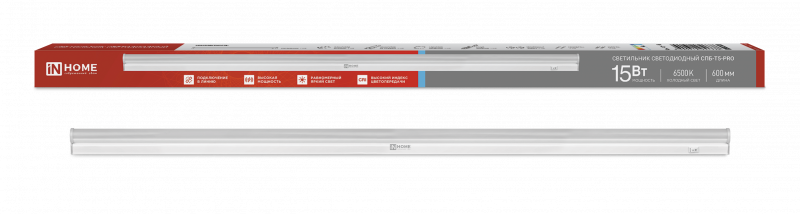 Светильник линейный LED T5 15W 600мм 1500лм 4000К IN HOME СПБ-Т5-PRO 15Вт - фото 1 - id-p224561012