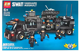 Конструктор 6750 Полицейский фургон, корабль, истребитель (Команда спецназа) 716 деталей , аналог LEGO (Лего)