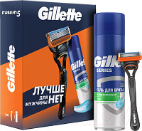 Набор для бритья Gillette Станок Fusion + Гель для бритья Алоэ