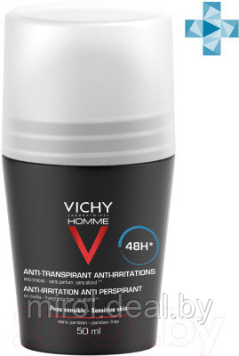 Антиперспирант шариковый Vichy Homme для чувствительной кожи 48ч мужской - фото 2 - id-p224681389