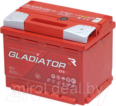 Автомобильный аккумулятор Gladiator EFB R+ - фото 1 - id-p224681756