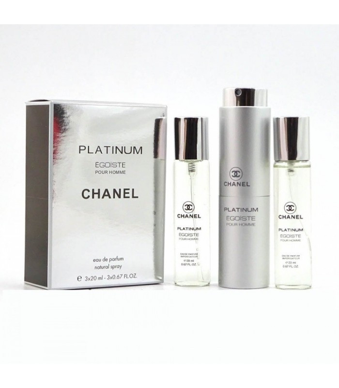Набор Chanel Egoiste Platinum 3*20ml Мужской - фото 1 - id-p224682538