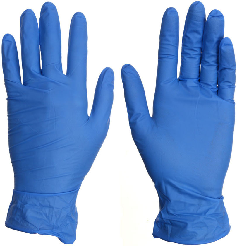Перчатки нитриловые одноразовые Nitrile размер S, 50 пар (100 шт.), синие - фото 1 - id-p224682495