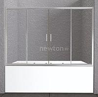 Стеклянная шторка для ванны BelBagno Unique-VF-2-150/180-140-P-Cr (прозрачное стекло)