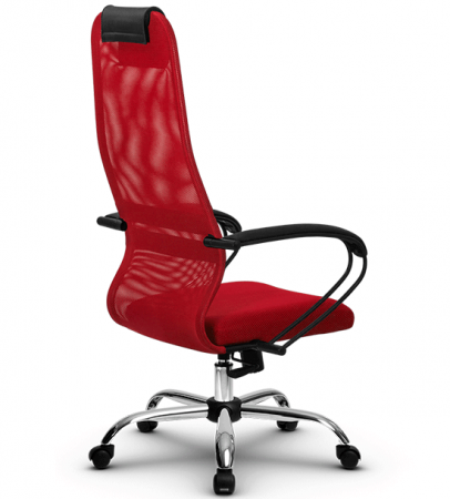 Кресло Metta SU-BP-8 хром красный - фото 3 - id-p224689327