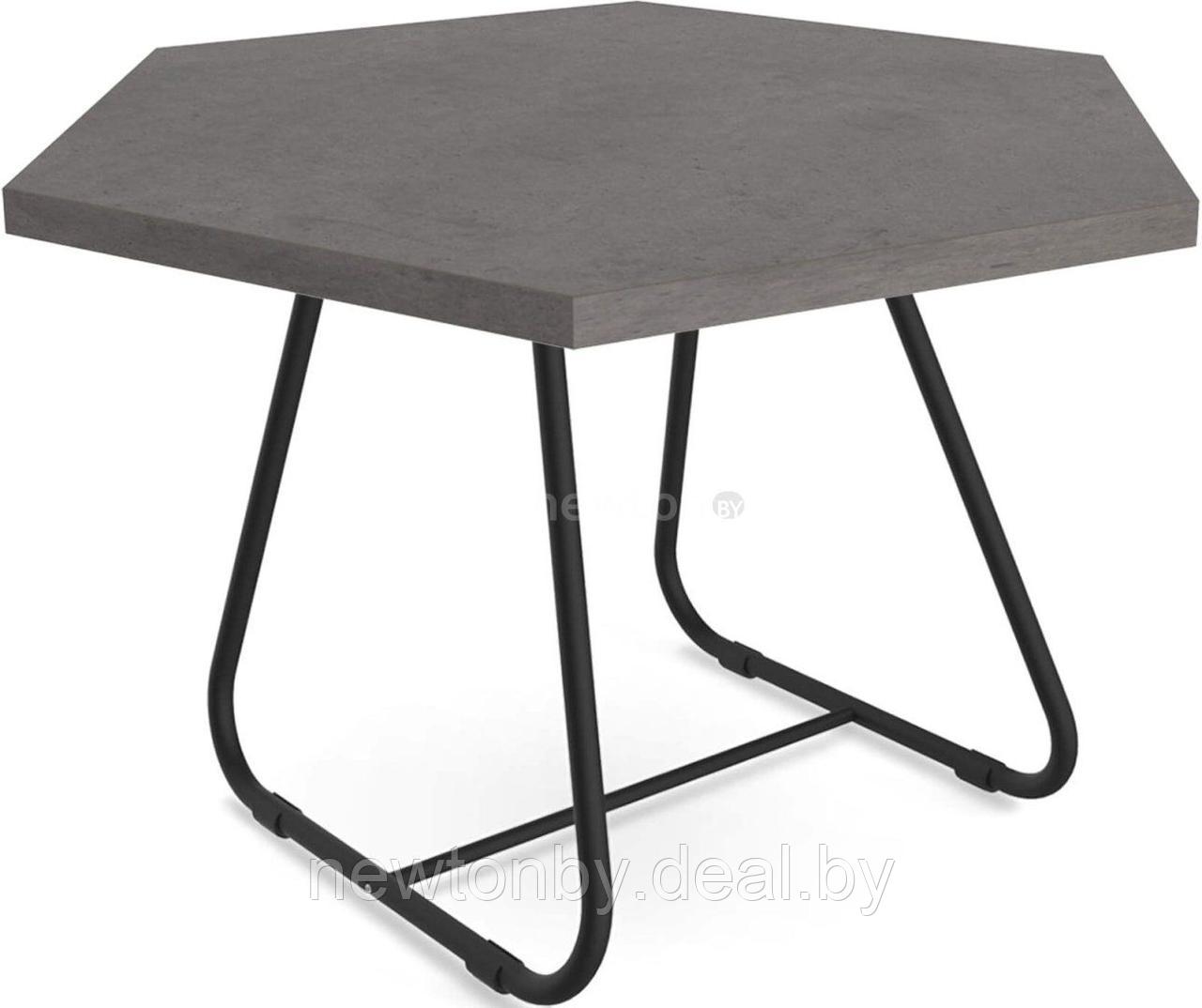 Журнальный столик Sheffilton SHT-S38/TT20 ЛДСП 70 (черный муар/бетон чикаго темно-серый) - фото 1 - id-p224689493